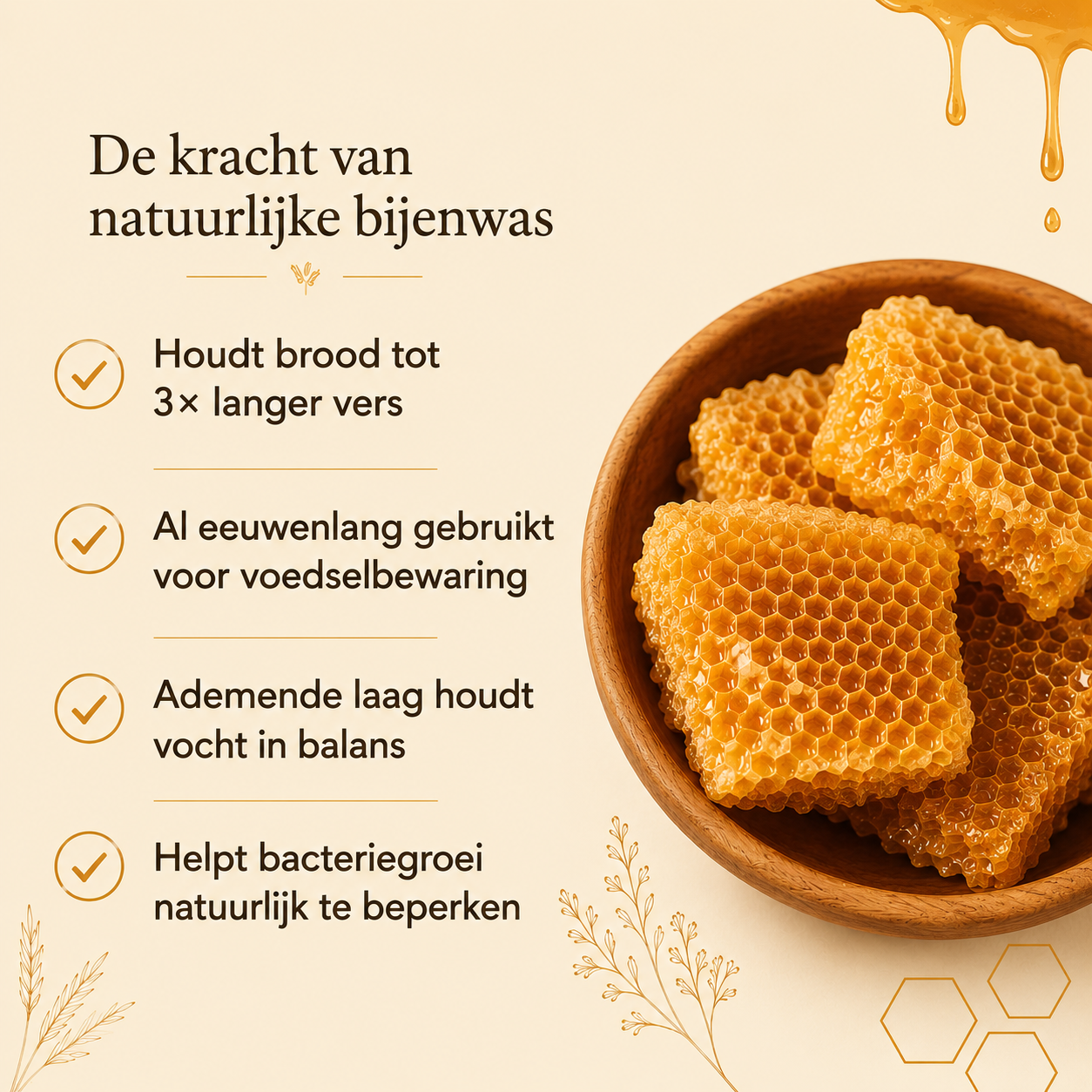 Broodzakken van Katoen en Bijenwas